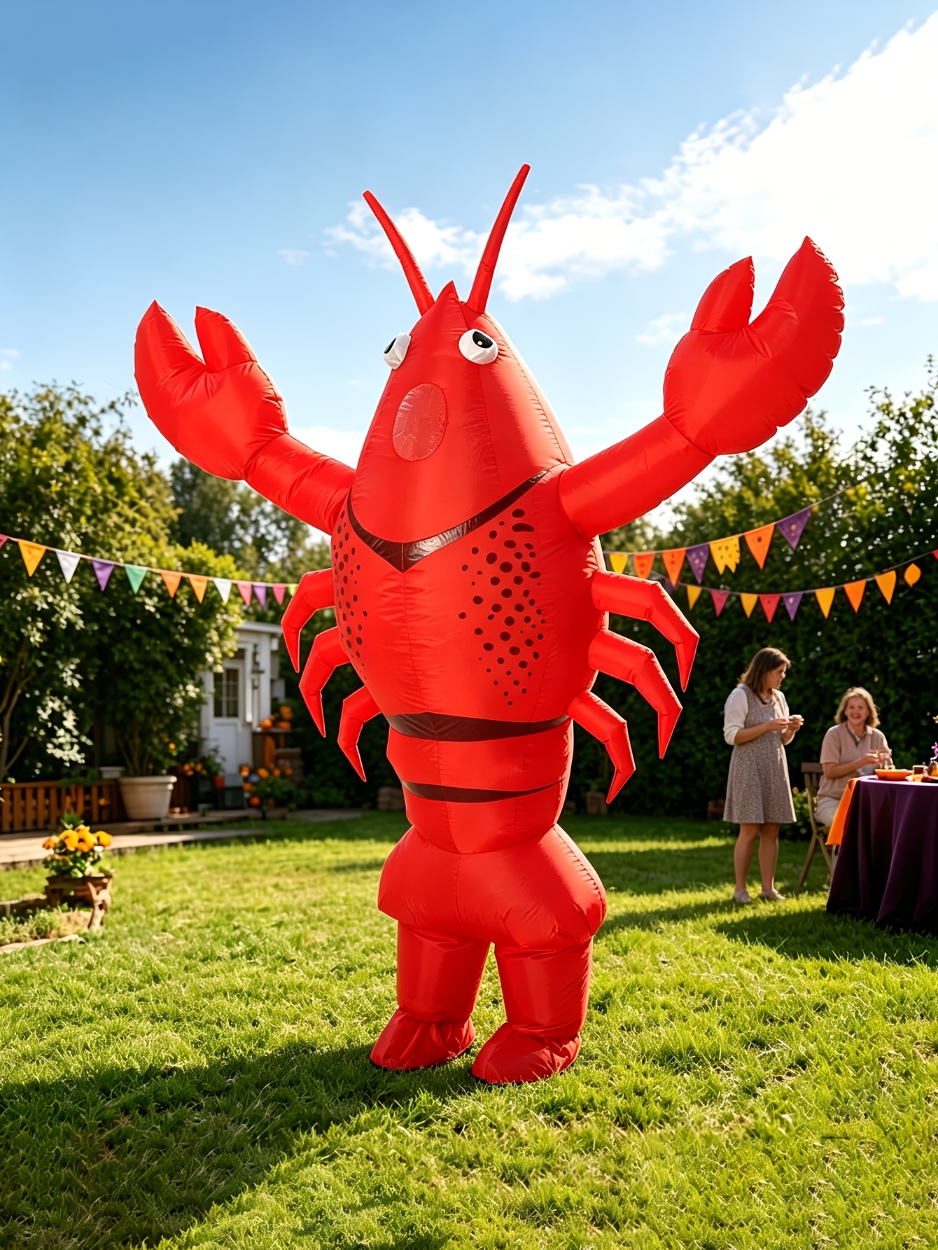 Red Lobster-Shaped Inflatable Costume for Adults, Halloween